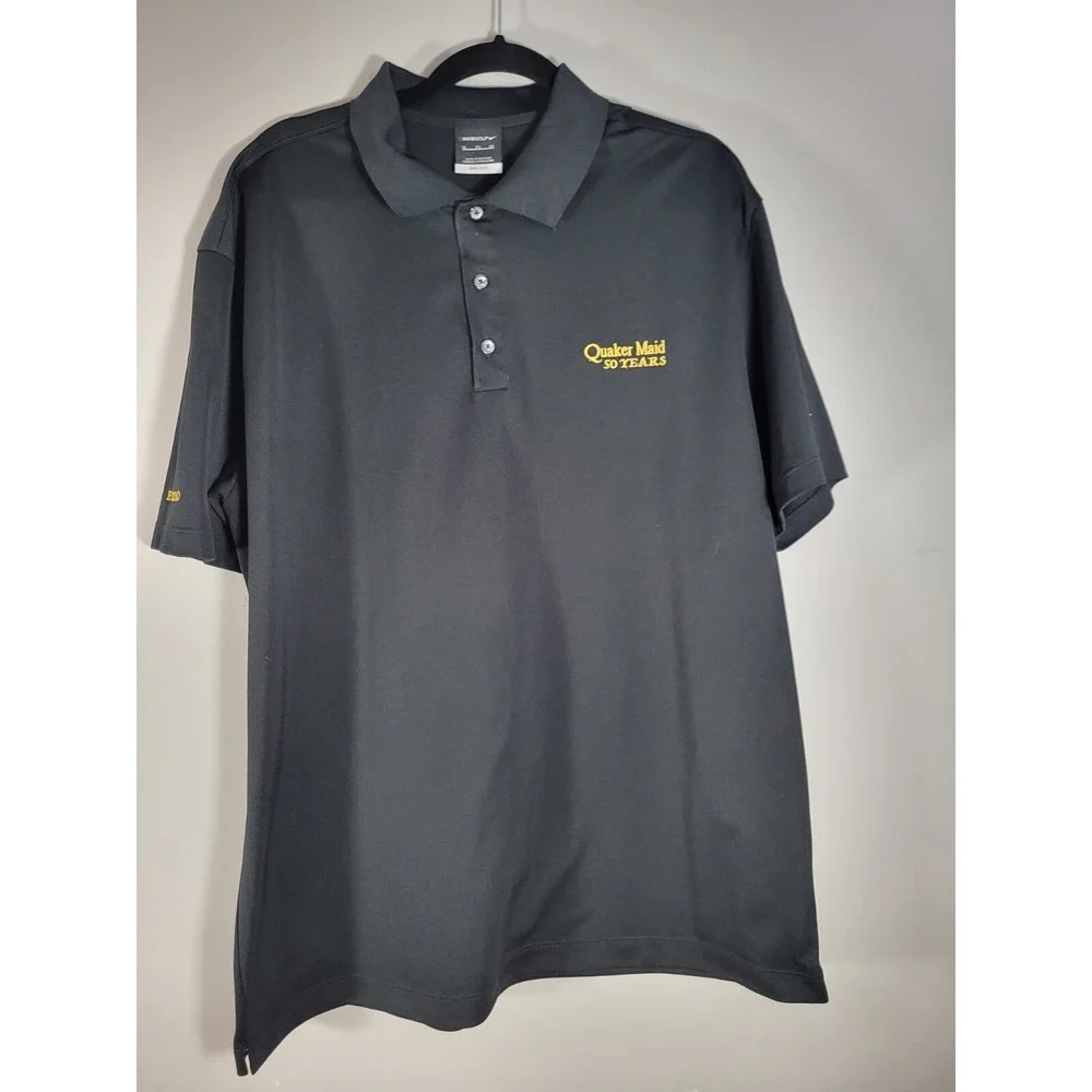 Quaker Maid Men's Nike Golf Polo Shirt Black XL BAC‎ 2010